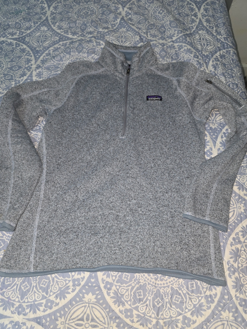 Patagonia Women's Heather Gray Quarter-Zip Pullover